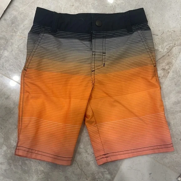 Boys Swim Trunks Bundle - Blue Shark and Black Sunrise 💙 🖤 🧡 - Picture 3 of 5